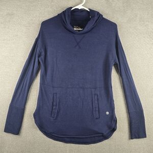 Lilly Pulitzer Fabletic XS Top Long Sleeve Blue Cowl Neck (G27)